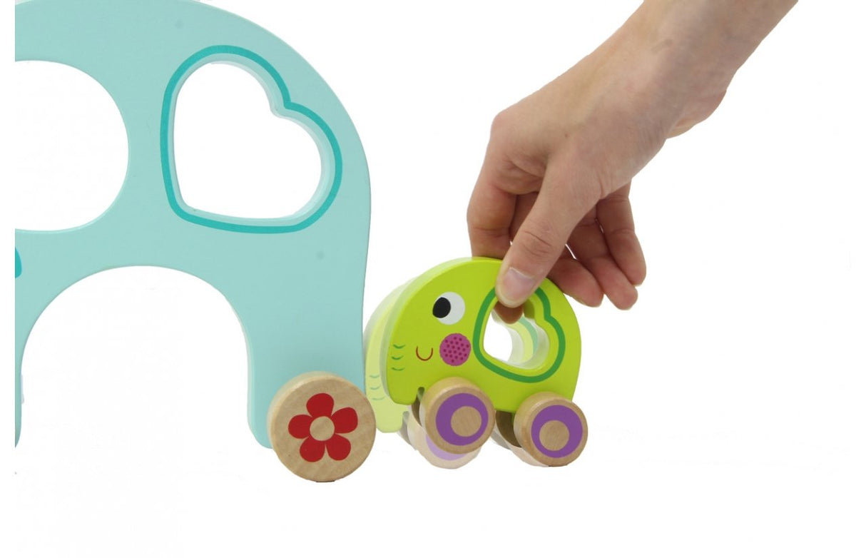 Jamara Holzspielz. Kidiwood Nachzieh-Elefantenfam. 3tlg 1,5+