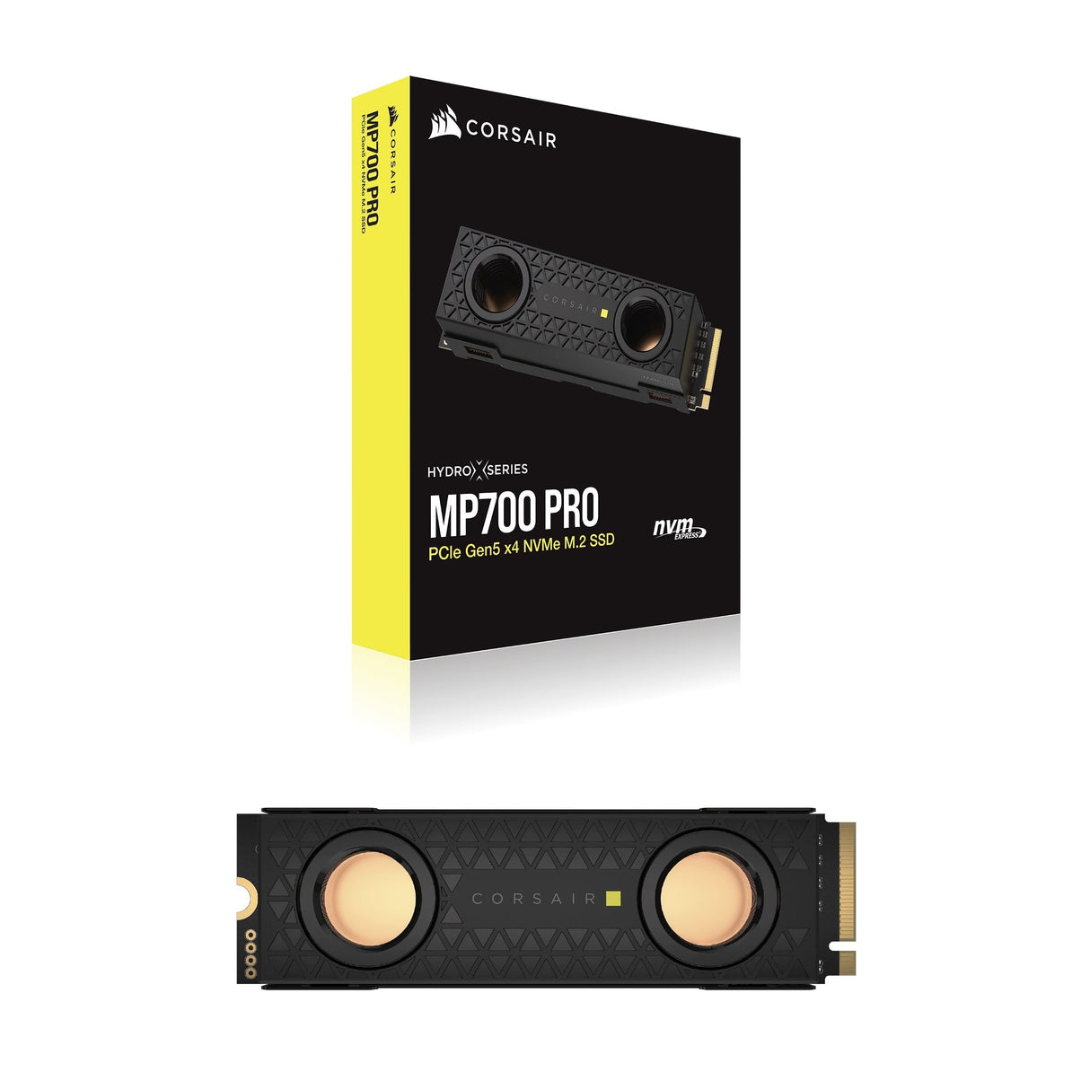 Corsair 2tb Mp700 Pro Hydro X Gen5 M.2 Nvme Ssd W/ Water-Cooled Block M.2 2280 Pcie 5.0 R/W 12.4k/11.8k Mb/S 1.5m/1.6m Iops