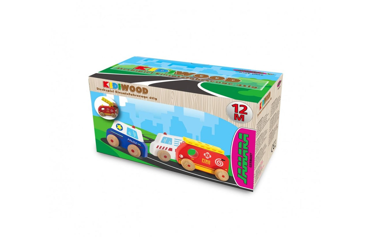 Jamara Holzspielz. Kidiwood Meckspiel Einsatzfahrz. 4t 1+