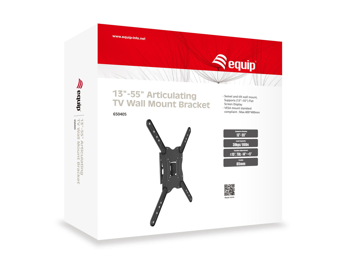 Equip Soporte Pantalla Tv 13 - 55 Inclinable  -14º +5º Max 30kgs Vesa Max 400x400   650405