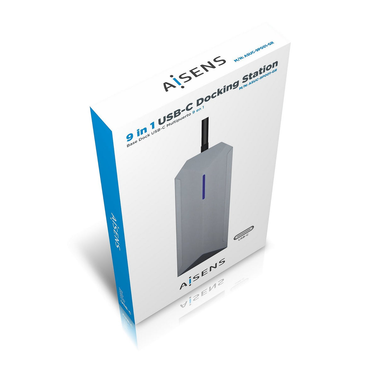 EAN 8436574706260 - AISENS ASUC-9P001-GR base para portátil y replicador de puertos Alámbrico Thunderbolt 3 imagen 7