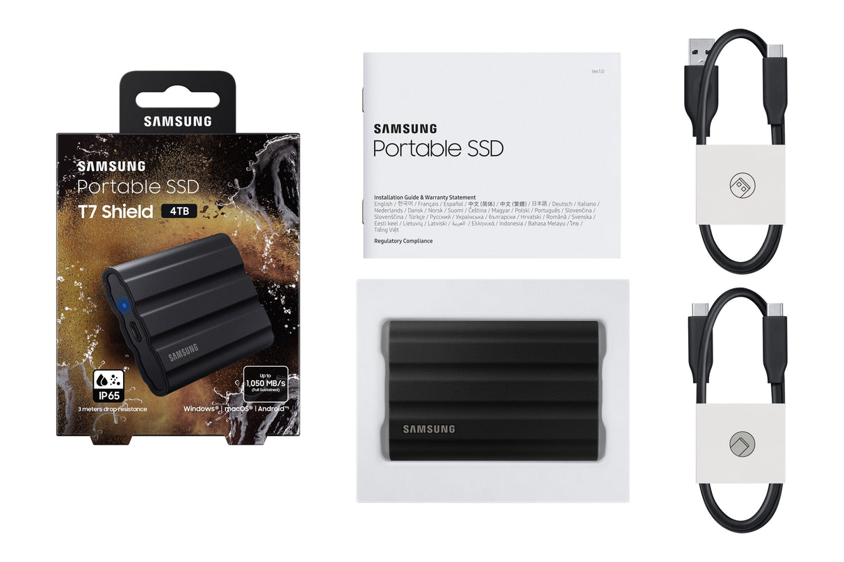 Samsung Portable Ssd T7 Shield 4 Tb, Ssd Mu-Pe4t0s/Eu