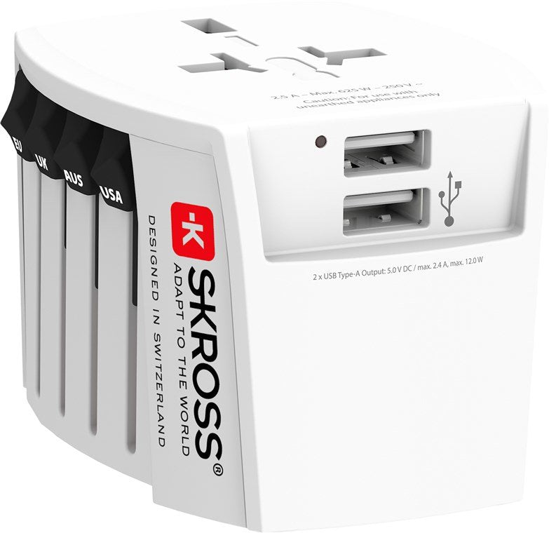Skross 61664 Adaptador De Enchufe Eléctrico Universal Blanco