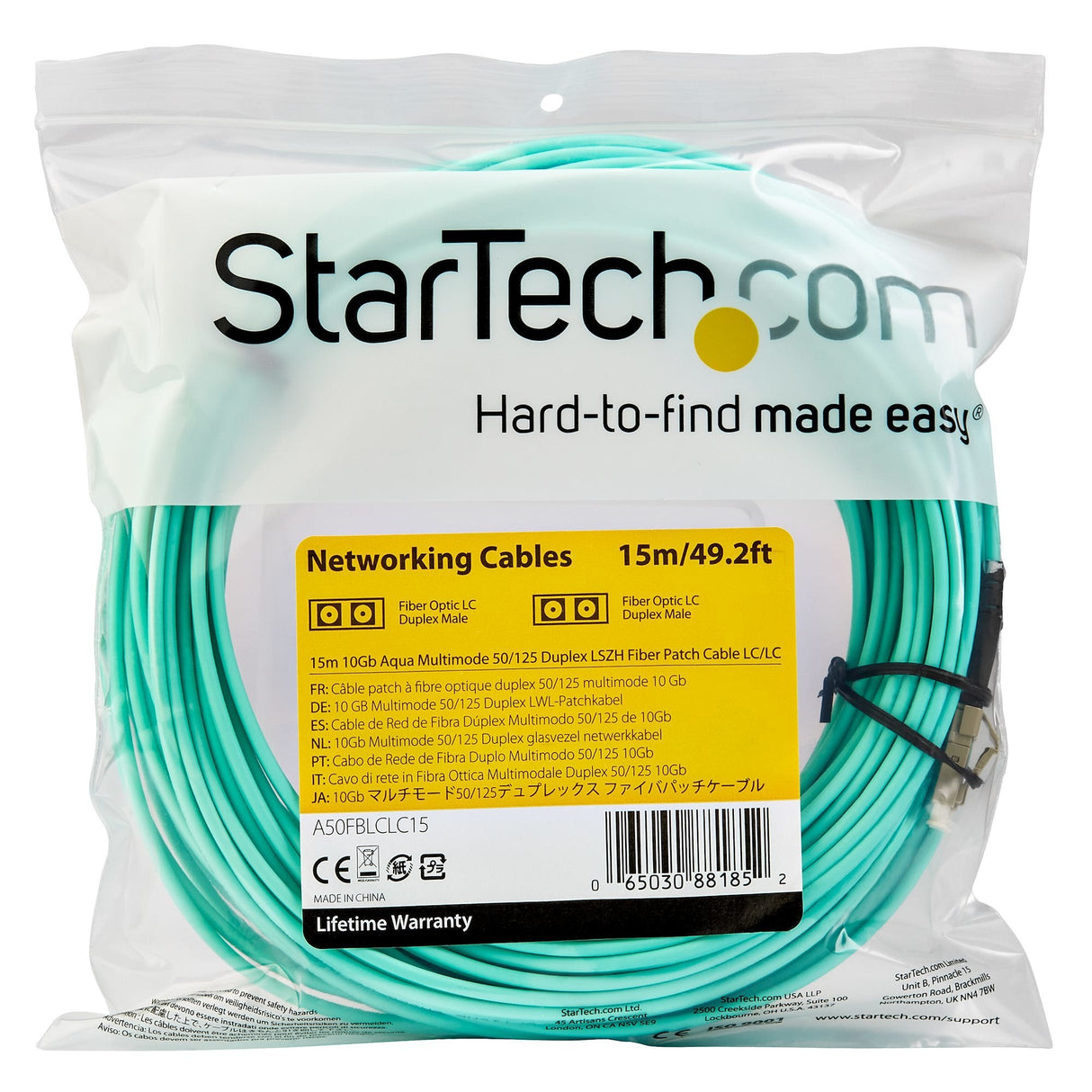 Startech Cable 15m Multi 50-125 Lc