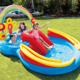 Piscina Hinchable Infantil Modelo Jardín Con Tobogán, 290 X 180 X 104 Cm