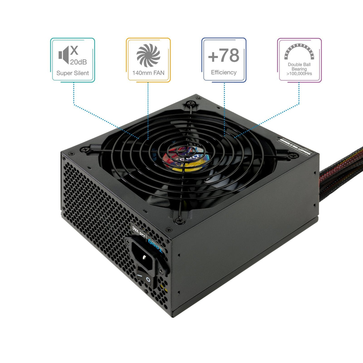 Tooq Fuente De Alimentacion Atx 750w Con Pfc Activo - Negro