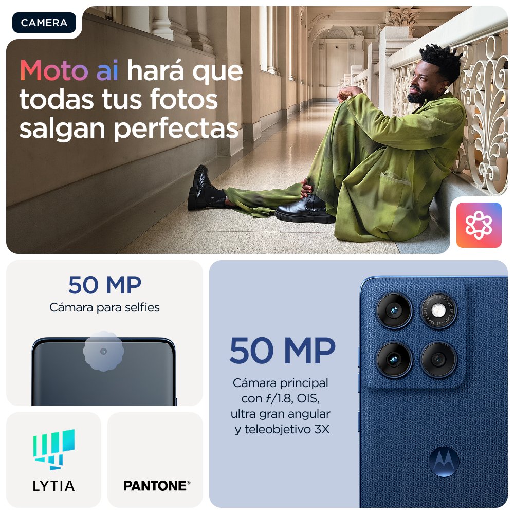 EAN 0840023298165 - Motorola edge 60 16,9 cm (6.67") SIM doble Android 15 5G USB Tipo C 12 GB 512 GB 5200 mAh Azul imagen 15