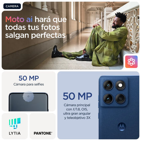 EAN 0840023298165 - Motorola edge 60 16,9 cm (6.67") SIM doble Android 15 5G USB Tipo C 12 GB 512 GB 5200 mAh Azul imagen 15