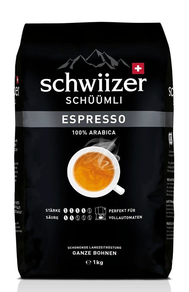 Schwiizer Schüümli Espresso, 100% Arabica Coffee Beans, Mrong Intense, Ideal For Fully Automatic Machines, Mrength 4 5, Medium Roam, Rainforem Alliance, 1 Kg