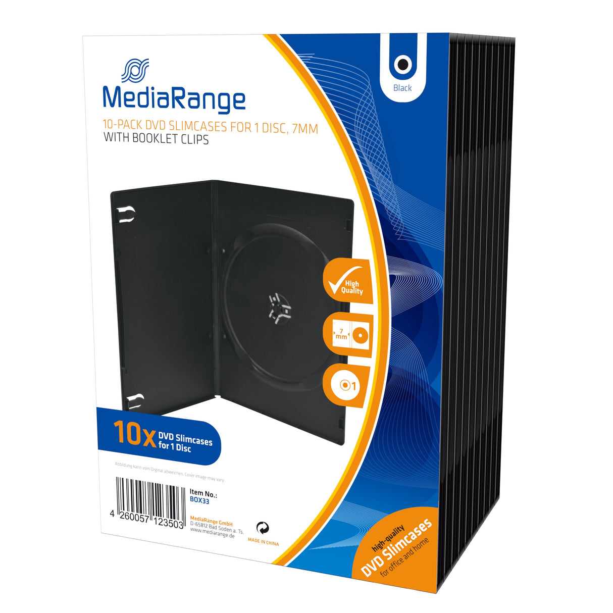 EAN 4260057123503 - MediaRange BOX33 funda para discos ópticos Funda de DVD 1 discos Negro imagen 2
