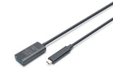Cable Digitus Active Usb 3.2 Gen2 10g Extension  Usb-C - Usb-A, 5 M, Black
