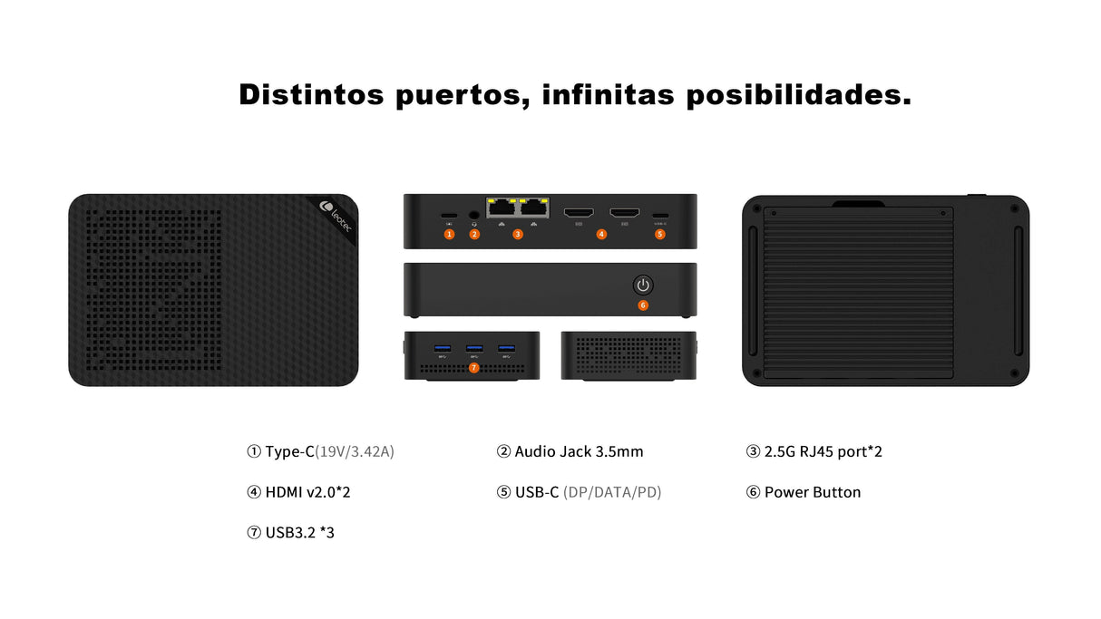 Mini Pc Leotec Nas Server Intel N150 12gb Lpddr5 + 64gb Emmc + 512gb Nvme + 3x22