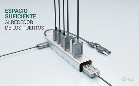EAN 8595611707193 - i-tec CAHUBMETAL7 hub de interfaz USB 3.2 Gen 1 (3.1 Gen 1) Type-A + Type-C 5 Mbit/s Gris imagen 9