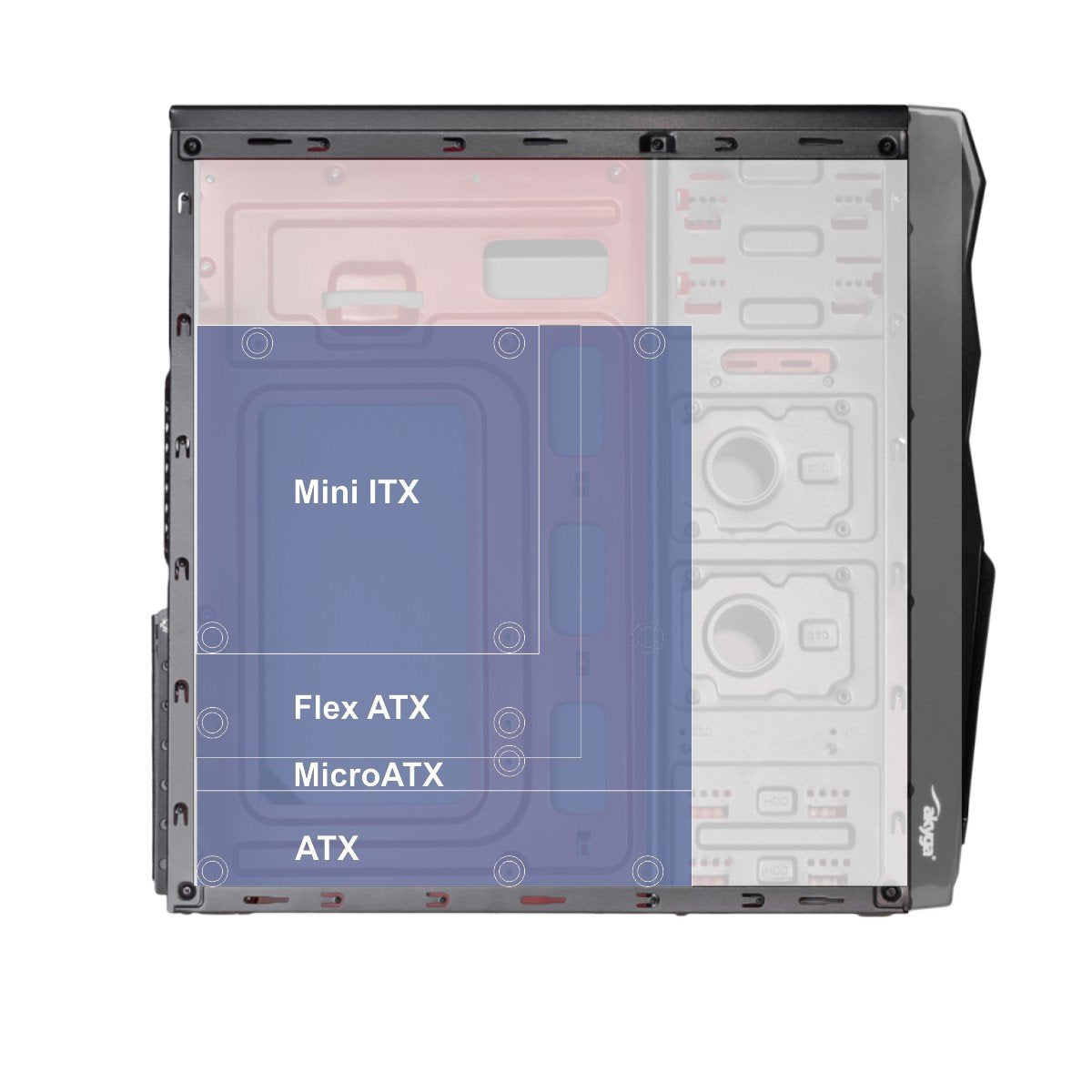 Akyga Caja Pc Micro Atx  2.Usb2.0 Ak995bk Sin Fuente
