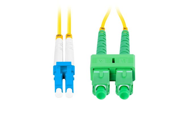 Lanberg Cable Fibra Óptica Sm Lc Upc-Sc Apc Duplex 2m Lszh G657a1 3.0mm Yellow