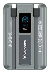 EAN 0023942322726 - Verbatim 32272 batería externa Polímero de litio 10000 mAh Cargador inalámbrico Gris imagen 2