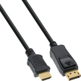 Cable Inline Displayport A Hdmi Negro 3m