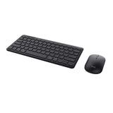 Teclado Inglés + Ratón Trust Lyra Rf Wireless + Bluetooth Qwerty Negro
