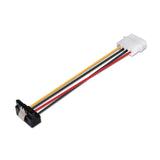 Aisens Cable Sata Alim Acodado Con Anclajes - Molex 4pin/M-Sata Hembra - 16cm - 100% Cobre - Negro