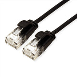 Roline Verde Utp Cable De Red Cat.6a (Class Ea), Lsoh, Slim, Schwarz, 0,5 M