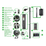 Apc Rack Pdu 9000 Switched Apdu9959na3 Unidad De Distribución De Potencia (Montaje En Bastidor) Ca 200/208 V 3.3 Kw 3300 Va Ethernet 10/100/1000 Input: Nema L6-20 Conectores De Salida: 24 (21 Iec 60320 C13/C15 3 Iec 60320 C19/C21) 0u 3