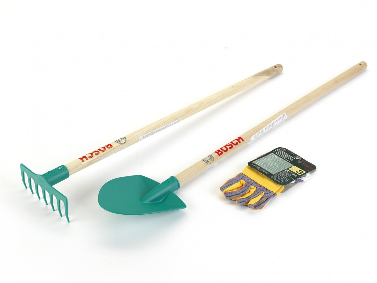 Klein - Bosch - Garden Set With Shovel, Rake & Gloves, 85 Cm (Kl2712)