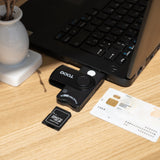 Lector Tarjetas Dnie, Sim, Sd/Tf, Usb-A Negro