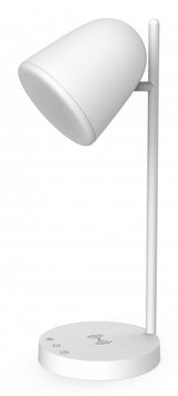 Lampara Sobremesa Muvit Io Wifi Blancos + Base Carga Inalambrica