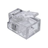 Conector Modular Inline 6p4c Rj11 Para Crimpar A Cable Redondo 10 Uds