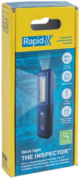 Rapid Hand Lamp The Inspector Blue Front+Top Ip42 Rechargeable Usb-C