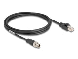 Delock 80867 Cable M12 Codificado X 8 Pin Macho A Rj45 Macho Pvc 2 M
