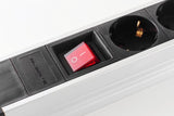 4er Regleta De Enchufes Alu 2x Usb Negro