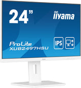 Iiyama Xub2497hsu-W2 24" Ips Fhd 100hz Adaptive Sync 300cd M2 1ms Hdmi Dp 2xusb 2.0 Speakers 15cm Height Adj. Stand White