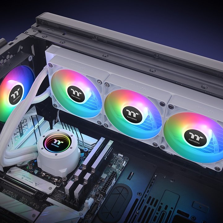 Thermaltake Th360 V2 Argb Sync All-In-One Liquid Cooler Snow Edition, Blanco