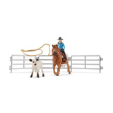 Figura De Juego Schleich Farm World Team Roping Mit Cowgirl, Spielfigur 42577