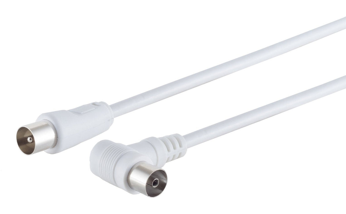 S-Impuls Cable De Antena, Winkel Recto, >80 Db, Blanco, 7,5m