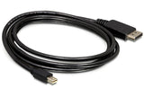 Delock Cable Mini Displayport -> Displayport 2m M/M Black Dp 4k 60hz