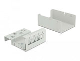 Delock Keystone Patchpanel 4 Port Grau