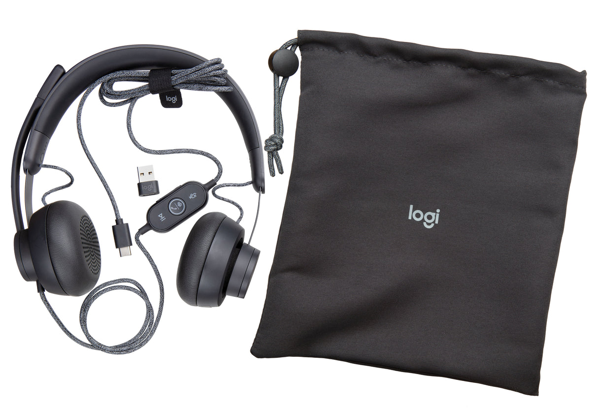Auriculares Logitech Zone Wired Ms Teams Con Micrófono Usb Negros