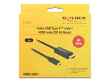 EAN 4043619852925 - DeLOCK 85292 adaptador de cable de vídeo 3 m USB Tipo C HDMI Negro imagen 2