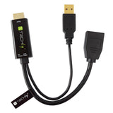 Techly Icoc Hdmi-Dp12a Adaptador Hdmi A Displayport Con Alimentación Usb 4k*30hz M/F