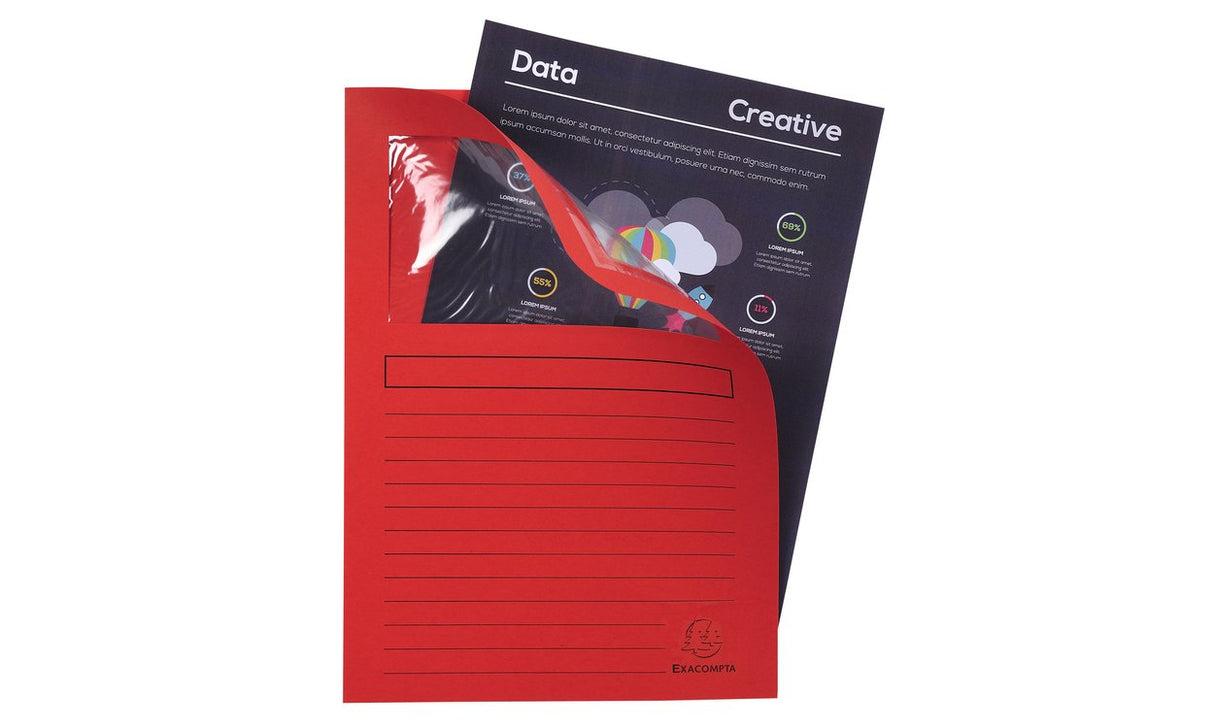 Exacompta Subcarpeta A4 Forever Con Ventana Rojo 120gr -100u-