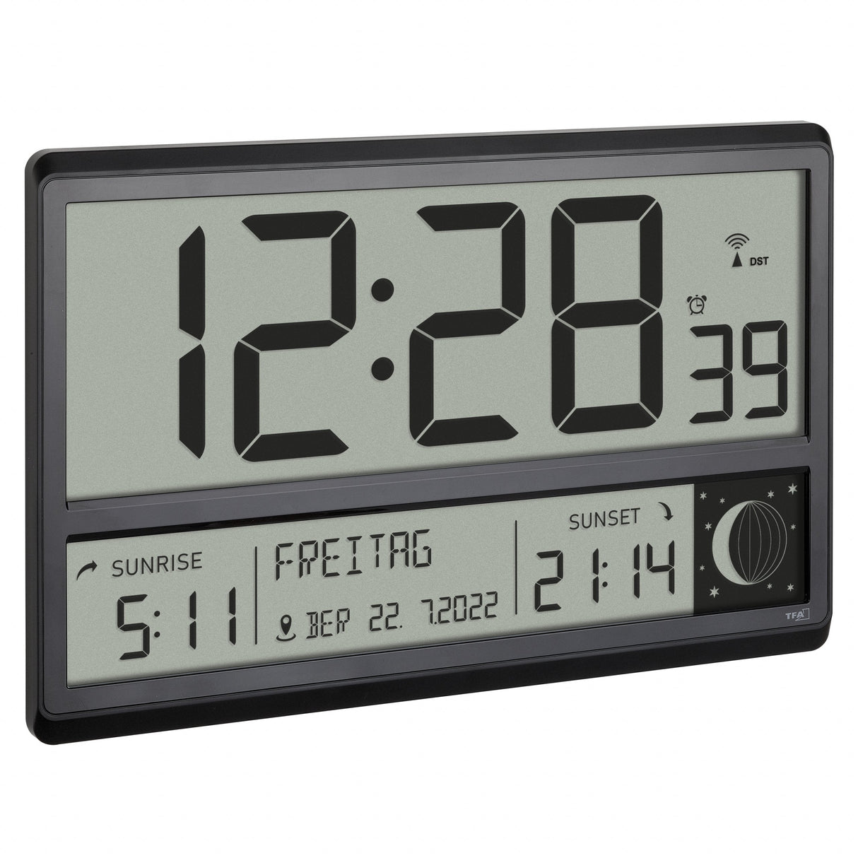 Tfa 60.4524.01 Reloj Radiocontrolado Digital Xl Negro