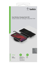 Base De Carga Inalámbrica Dual De Belkin 2x 10w Con Fuente De Alimentación, Negra