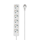EAN 5715063049075 - Microconnect GRU0065WA base múltiple 5 m 6 salidas AC Blanco imagen 2