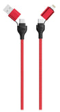 EAN 4010425973700 - 2GO 797370 cable USB 1,2 m USB A/USB C USB C/Lightning Negro, Rojo imagen 1