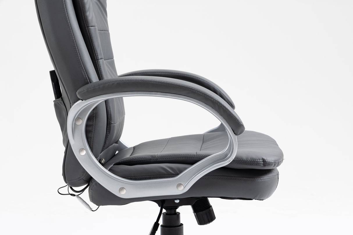 Silla  Activejet De Oficina Calefactable Con Masaje Yk7304 Gris