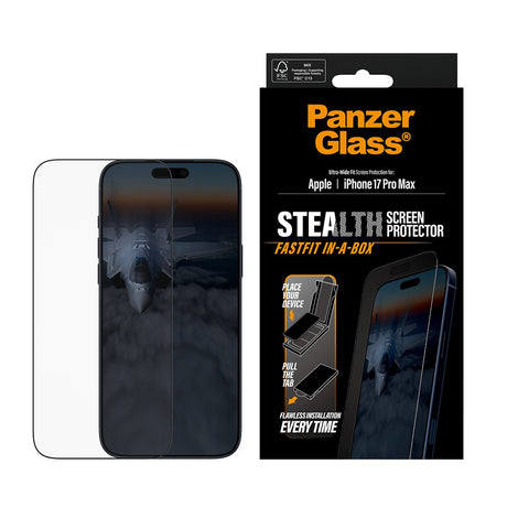 EAN 5715685026621 - PanzerGlass ® Stealth Screen Protector iPhone 17 Pro Max | Ultra-Wide Fit w. FASTFIT IN-A-BOX Protector d imagen 2