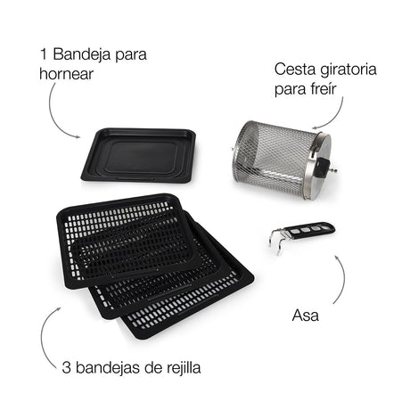 EAN 8713016091451 - Princess 182065 Sencillo 10 L Independiente 1500 W Freidora de aire caliente Plata imagen 57