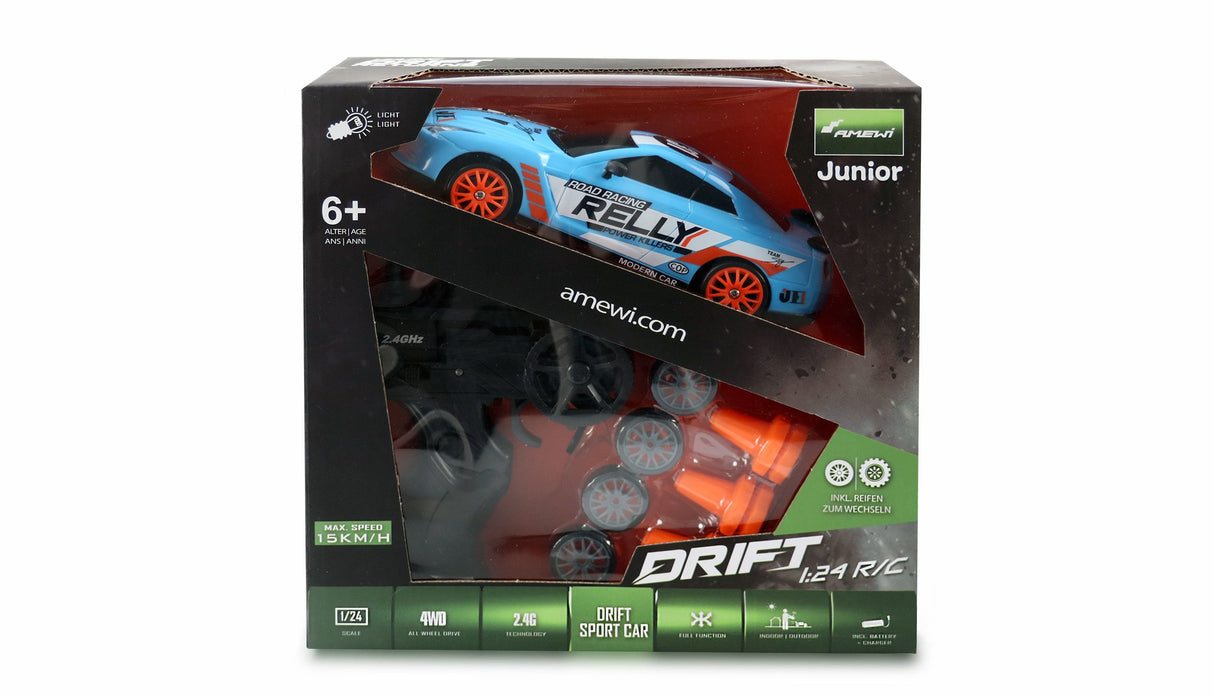 Amewi Rc Car Drift Sport Li-Ion Batería 500mah Azul / 14 +